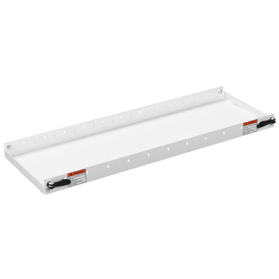 WEATHER GUARD 9123-3-01 ACC SHF 36 X 10.5, 36 Inch Length x 10-1/2 Inch Depth; With 4 Dividers; White; Steel