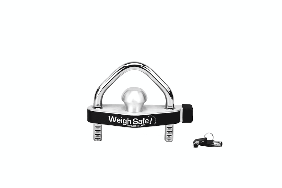 WEIGH SAFE WS22 ADJUSTABLE BALL COUPLER LOCK, Ball And Clamp; Fits 1-7/8 Inch/ 2 Inch and 2-5/16 Coupler; Push-In Lock