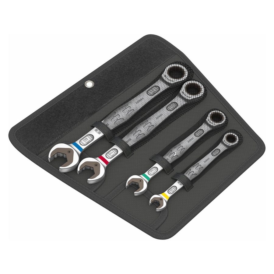 WERA 05073290001 Joker Metric Ratcheting Combination Wrenches (4-Piece Set)