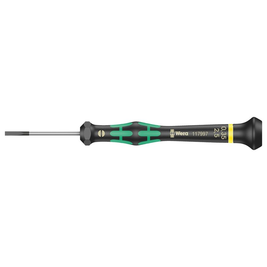 WERA 05117991001 Micro Electronics Precision Slotted Screwdriver - 1.0mm Head