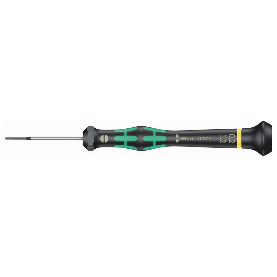 WERA 05117992001 Micro Electronics Precision Slotted Screwdriver 0.2 mm Head