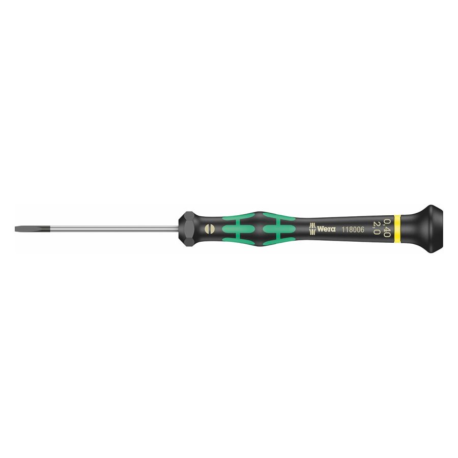 WERA 05118006001 Micro Electronics Precision Slotted Screwdriver 2.0 mm Head