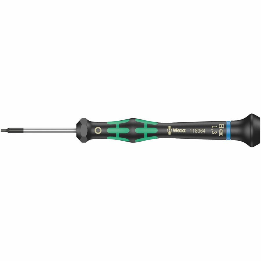 WERA 05118064001 Micro Electronics Precision Metric Hex-Plus Screwdriver 1.3mm x 40mm