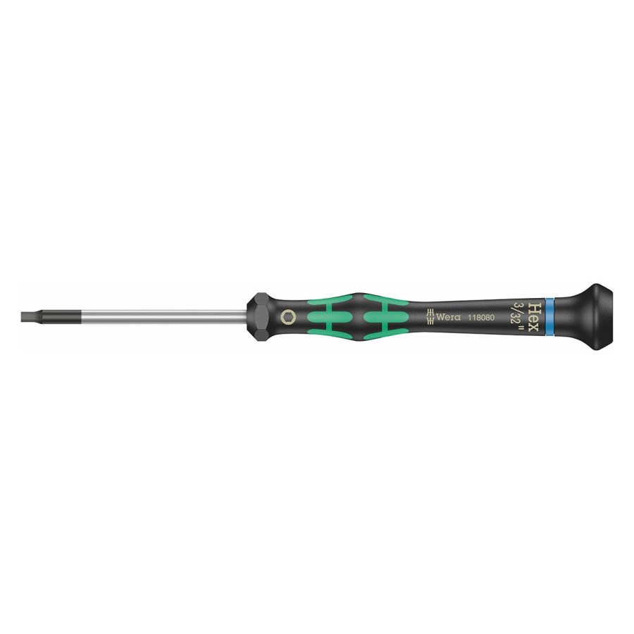 WERA 05118080001 Micro Electronics Precision SAE Hex-Plus Screwdriver 3/32 INCH x 60mm