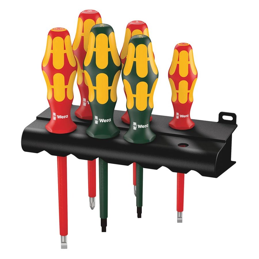 WERA 05347777001 Laser Etched Tip Screwdriver Rack 6 Piece Set