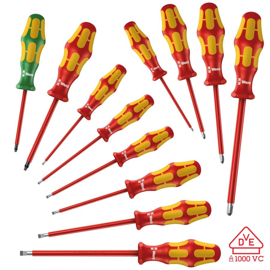 WERA 05347900001 Kraftform Insulated Screwdriver Set (12-Piece Set)