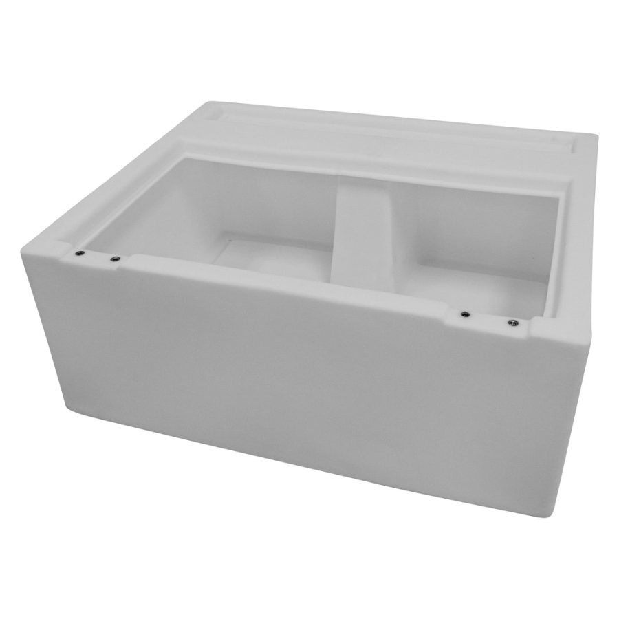 WISE 8WD95-1B-204 DELUXE SERIES 27FT BENCH SEAT BASE O, For Use With Wise Deluxe Series 27 Inch And 55 Inch Pontoon Bench Cushions; 27-1/2 Inch Length x 22-1/2 Inch Width x 11 Inch Height; White; Rotationally-Molded Plastic Construction