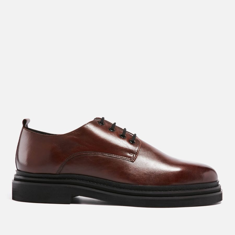 Walk London Men's Brooklyn Derby Leather Shoes - UK 7