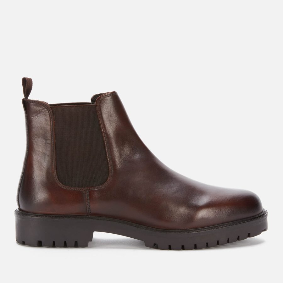 Walk London Men's Sean Leather Chelsea Boots - Brown - UK 7