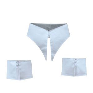 White Collar and Cuff Set