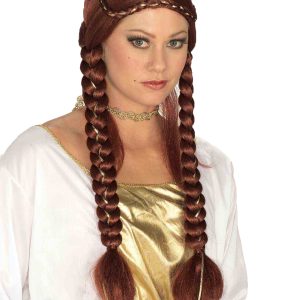 Women's Auburn Renaissance Braided Halloween Wig