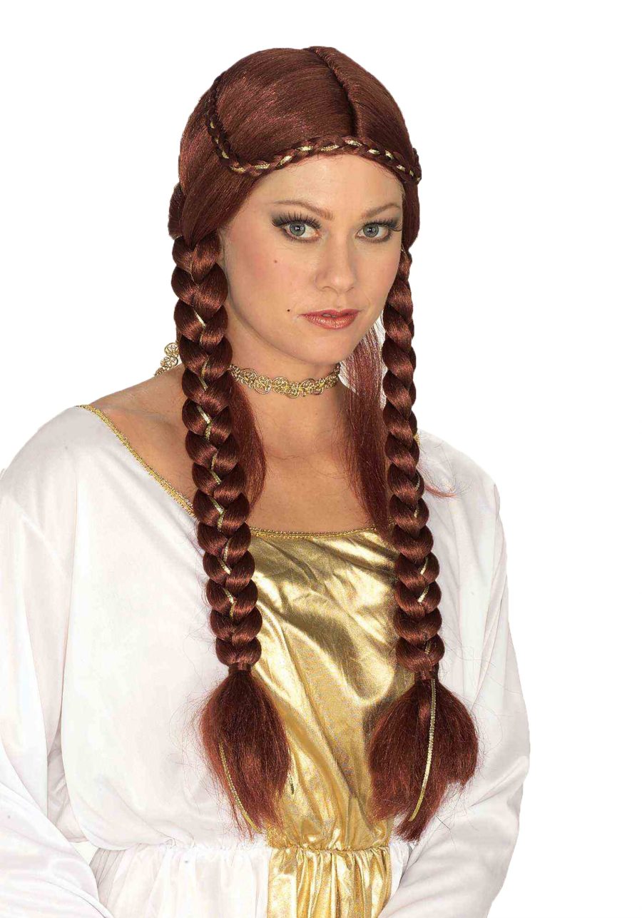 Women's Auburn Renaissance Braided Halloween Wig