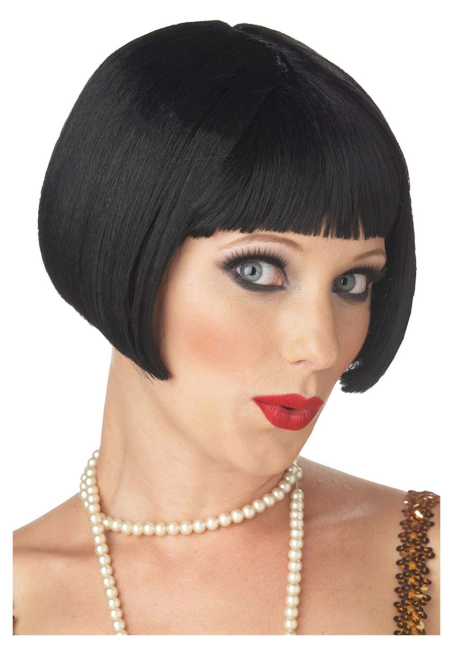 Women's Black Flirty Flapper Wig