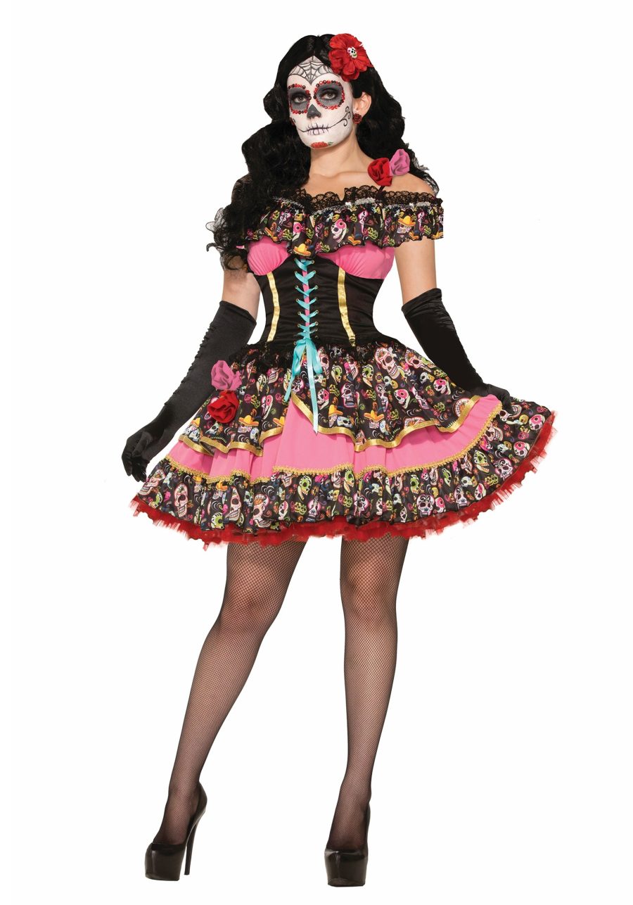 Women's Day of the Dead Senorita Costume Dress