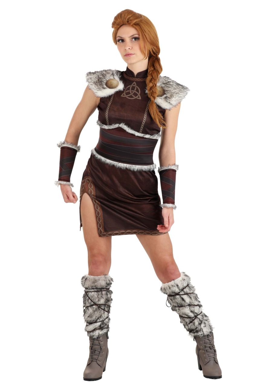 Women's Deluxe Victorious Viking Costume