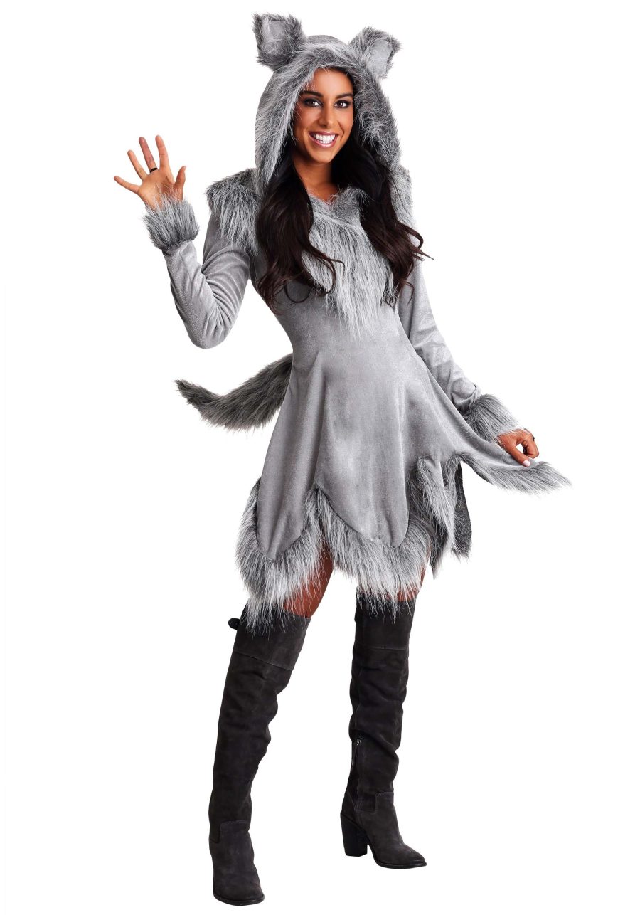 Women's Grey Wolf Costume Dress