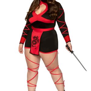 Women's Plus Size Dragon Ninja Costume