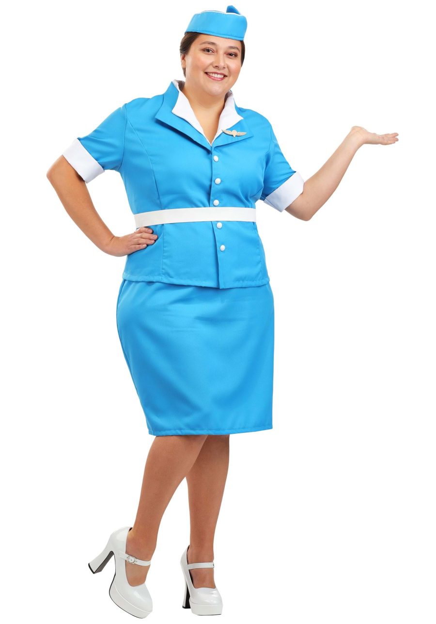 Women's Plus Size Flight Crew Costume