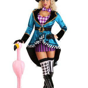 Women's Purple Panache Mad Hatter Costume