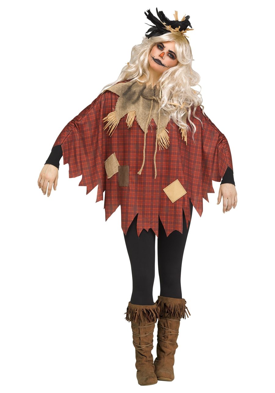 Women's Scarecrow Costume Poncho