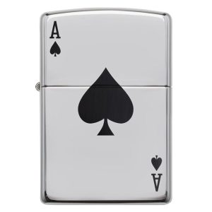 ZIPPO 24011 Windproof Lighter Simple Spade Design High Polish Chrome