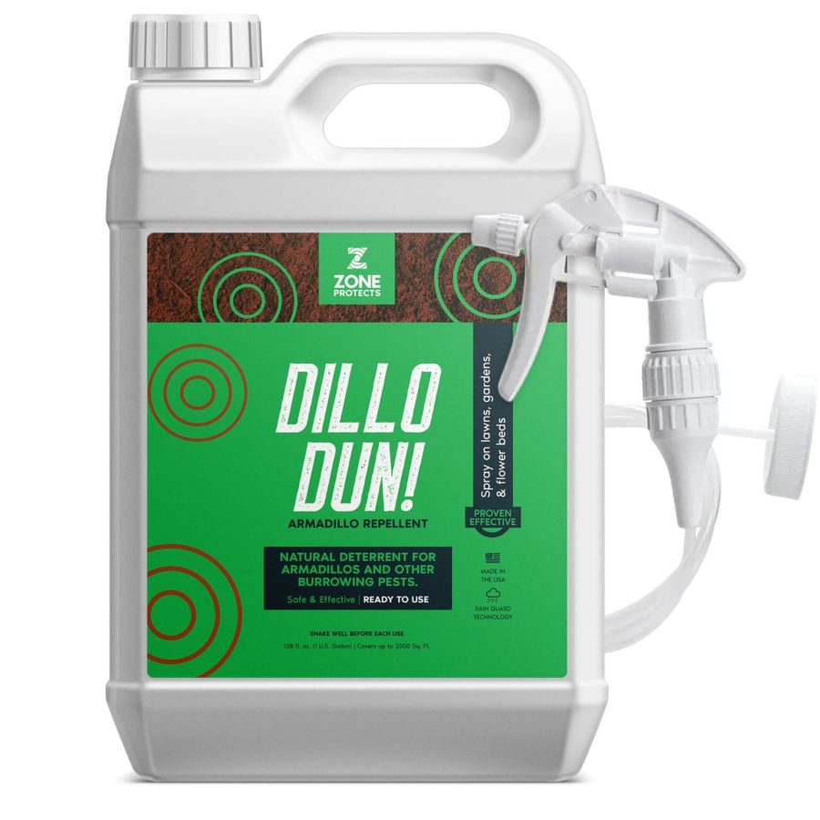 Zone Protects Dillo Dun! Armadillo Repellent Spray. Stop Armadillos from Digging