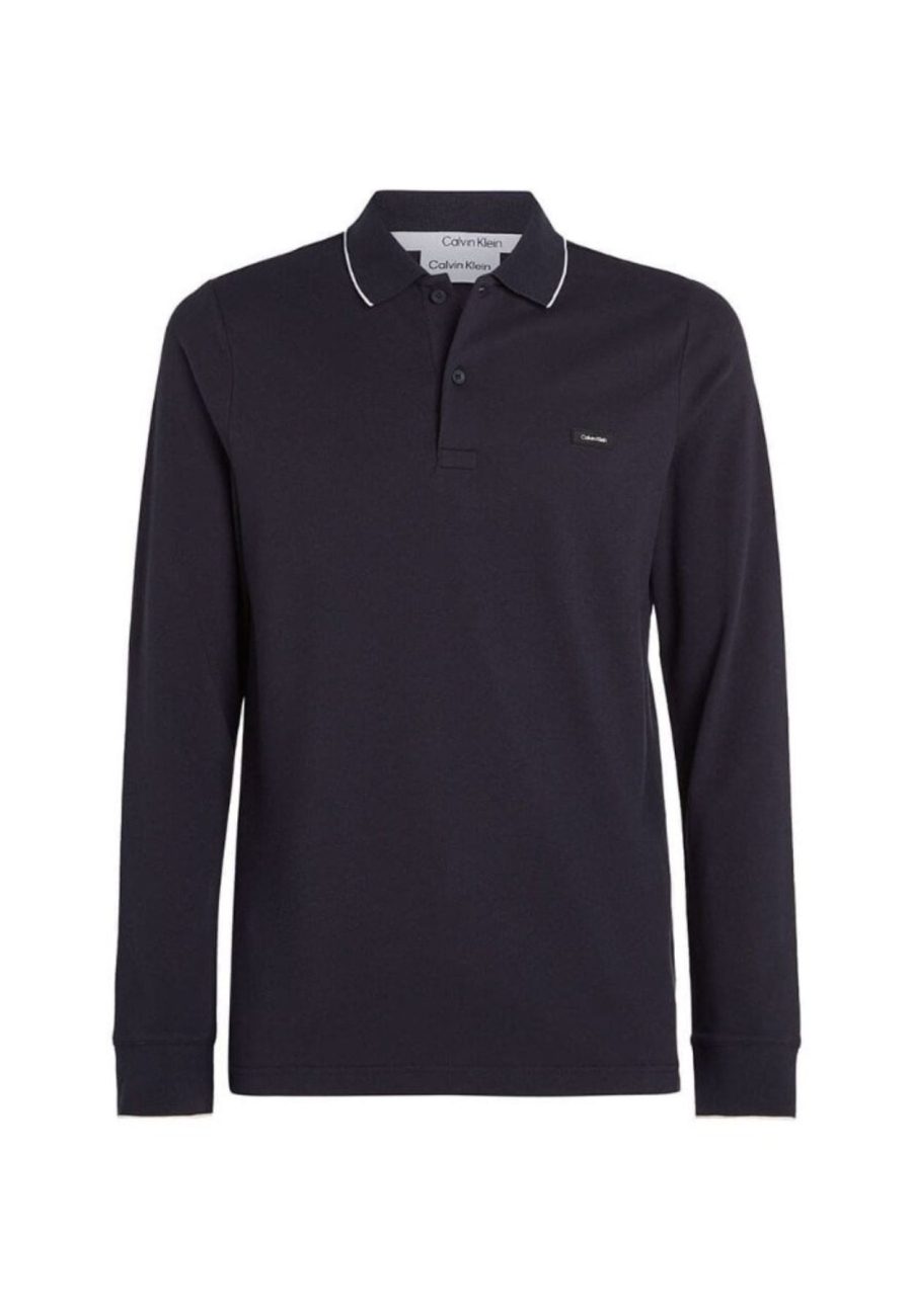 calvin klein STRETCH PIQUE TIPPING POLO SLIM POLO