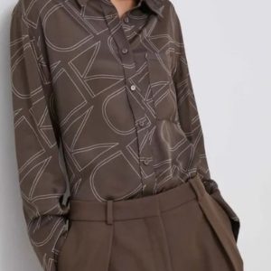 calvin klein VISCOSE TWILL PRINT SHIRT