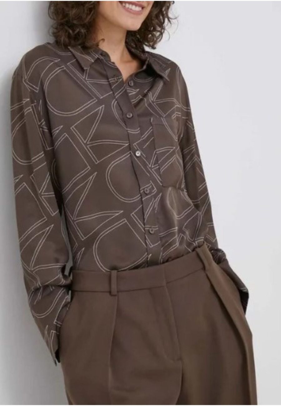 calvin klein VISCOSE TWILL PRINT SHIRT