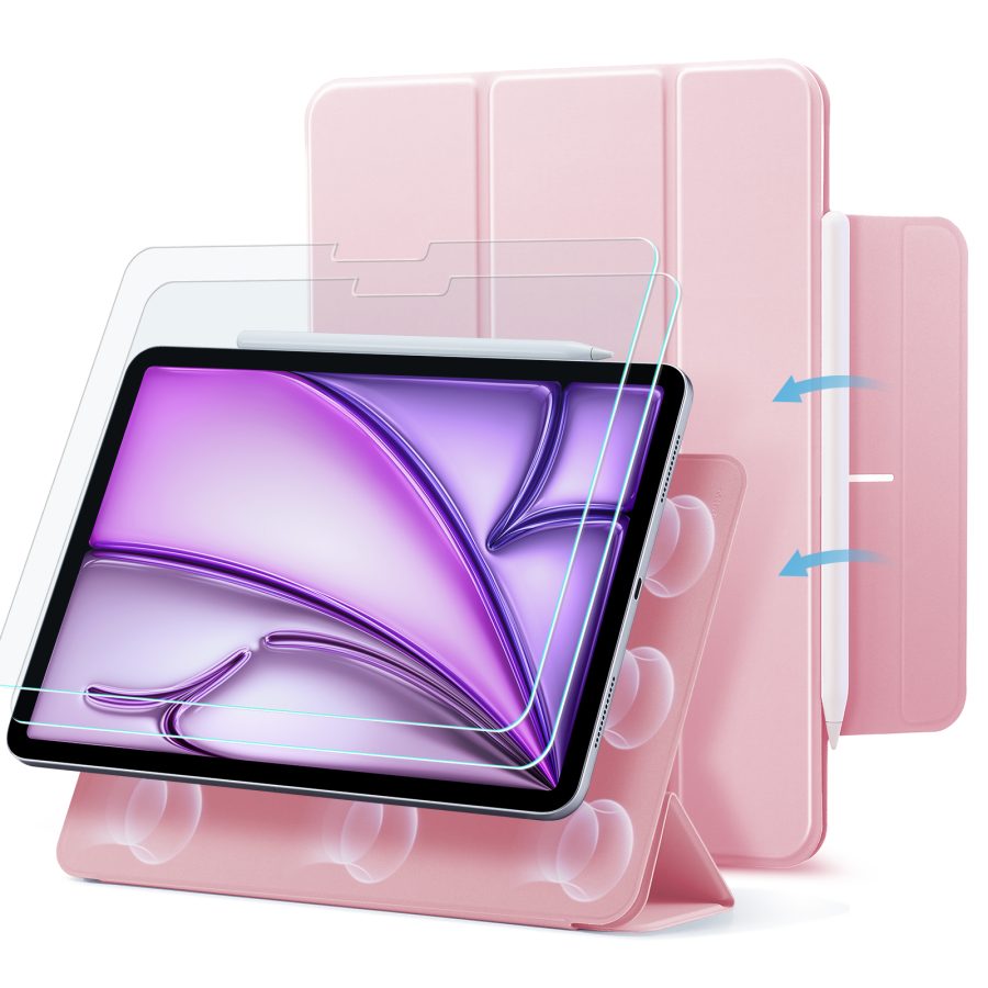 iPad Air 13" (2024) Rebound Magnetic Protection Bundle Pink