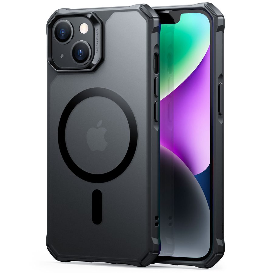 iPhone 14 Plus Air Armor Clear Case (HaloLock) Frosted Black