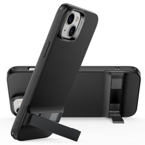 iPhone 14 Plus Metal Kickstand Case Black