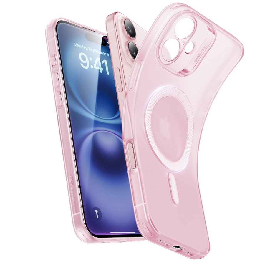 iPhone 16 Plus Zero Clear Case (HaloLock) Frosted Pink