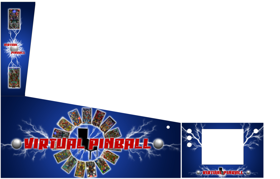 virtual pinball art Decal Pinball Cabinet Graphic, pin vinyl random game design