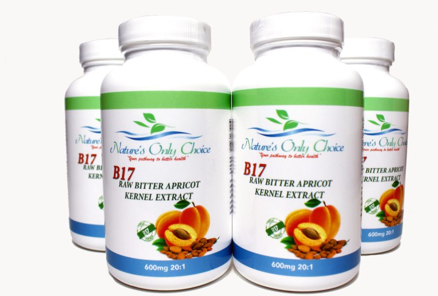 100% Organic 4PK Vitamin B17 600mg from Natural Bitter Apricot Kernel Seeds USA