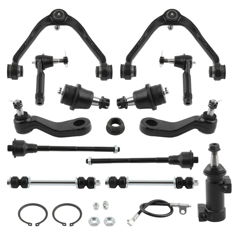 13Pcs Front Suspension Control Arm Kit compatible for Chevrolet GMC Silverado Truck 2WD/4WD