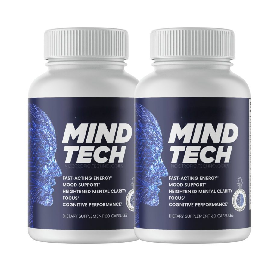 2 Pack Mind Tech Supplement Official Brain Booster Support - 120 Capsules