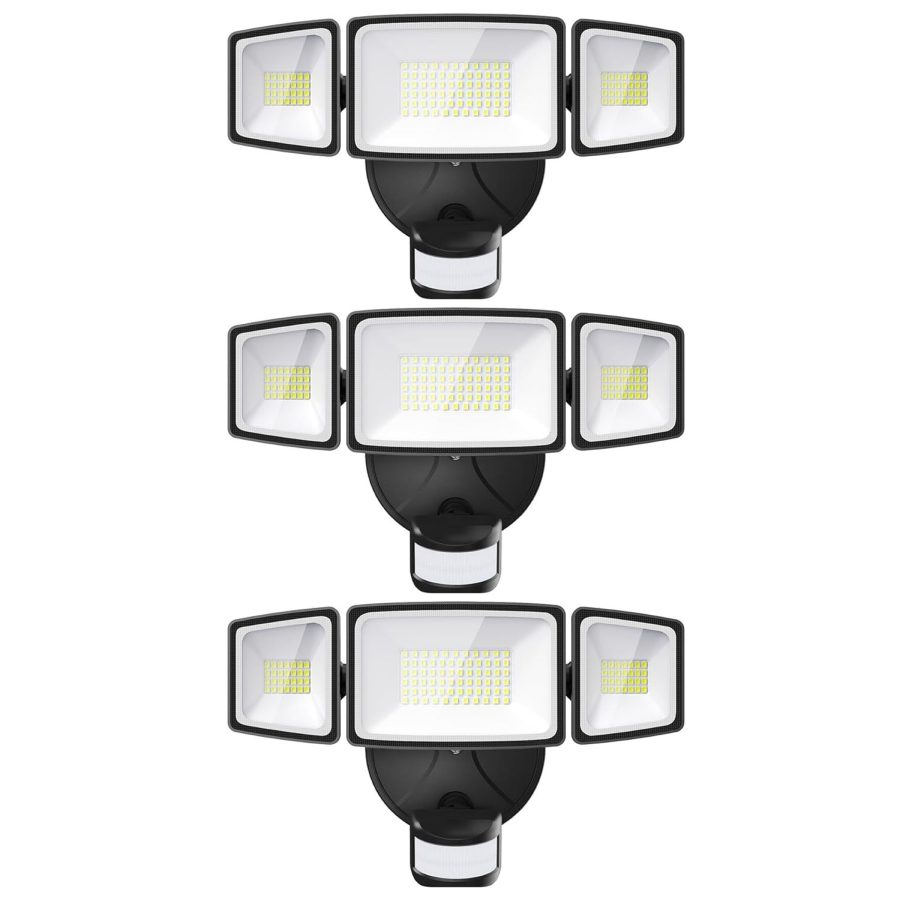 3 Pack 65W Led Motion Sensor Outdoor Lights, Security Lights Motion Outdoor Floo