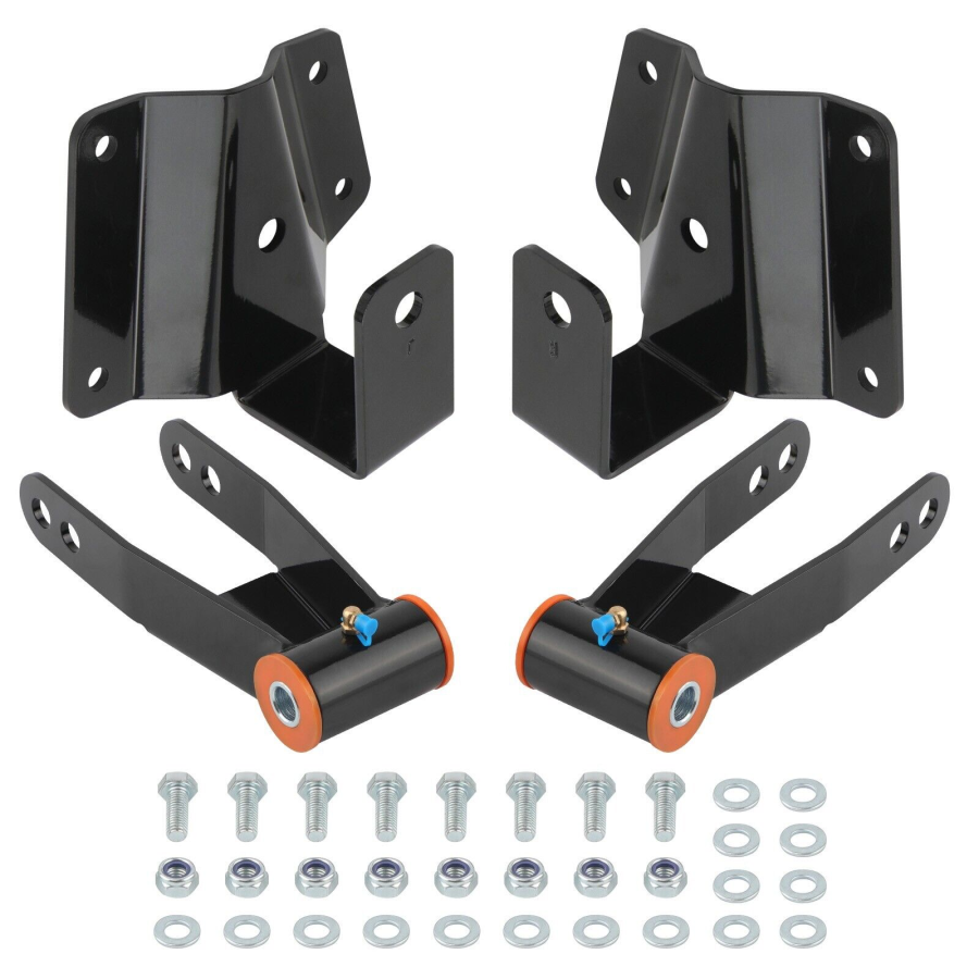 4 Drop Kit Rear ShacklesHangers compatible for Chevy Silverado GMC Sierra 1500 1999-06