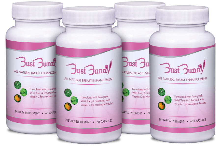 4 month supply Bust Bunny Breast Enhancement Pills 60 Capsules Per Bottle