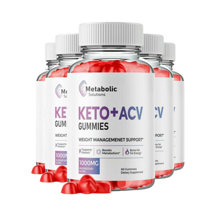 5 Pack Metabolic Solutions Keto ACV Gummies For Weight Loss - 300 Gummies