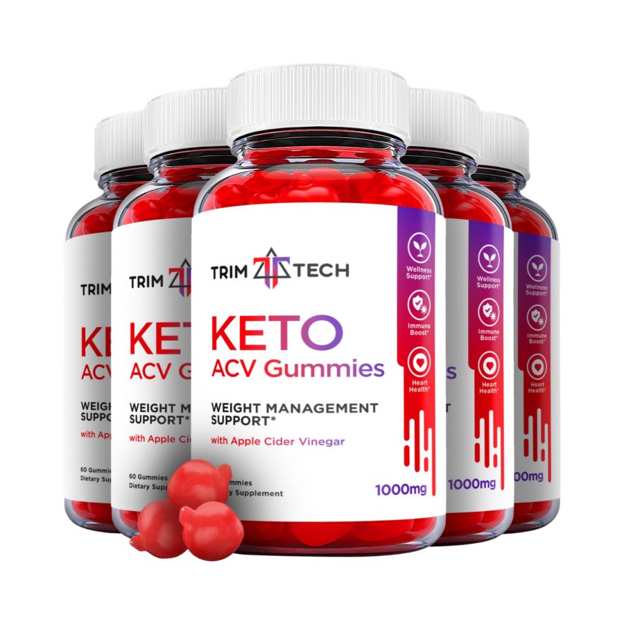 5 Pack Trim Tech Keto Gummies TrimTech Keto ACV Gummies Weight Loss 300 Gummies