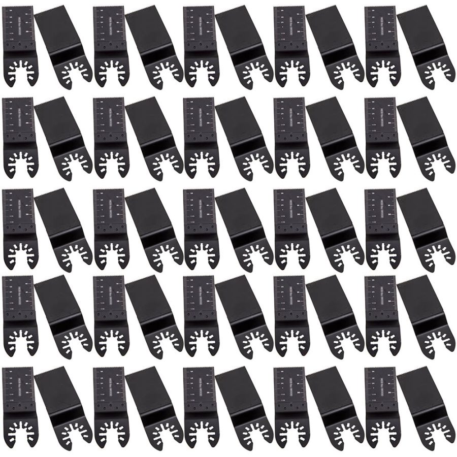 50 Pack Universal 34mm Oscillating Multi Tool Saw Blades Carbon Steel Cutter DIY