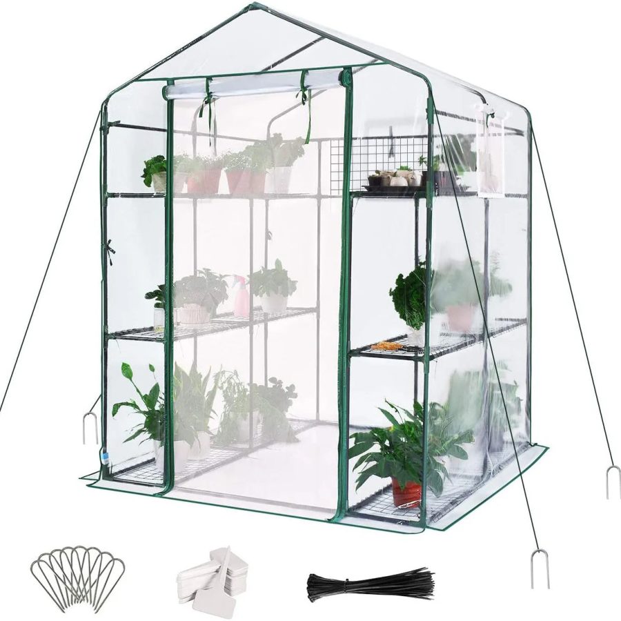 56"x56"x77" Walk-in Greenhouse - Clear