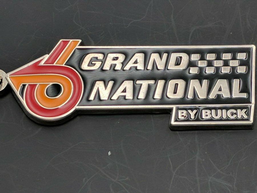 82-87 Buick Grand National Emblem keychain. Nicely painted 3mm thick metal (E5)