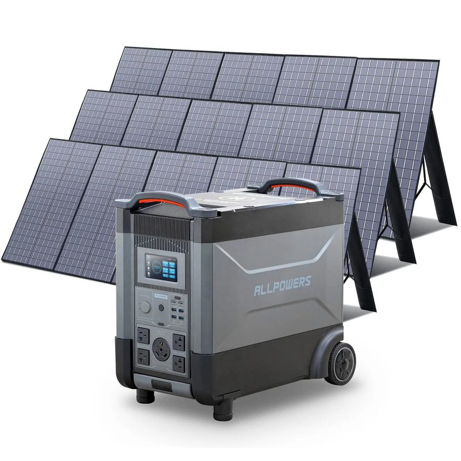 ALLPOWERS Solar Generator Kit 4000W Power Station 400W Solar Panel