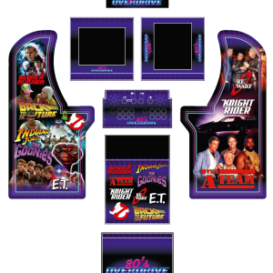 ARCADE1UP, ARCADE 1UP 80'S TV AND MOVIES ARCADE/Arcade Cabinet GRAPHICS Art side