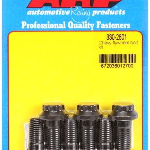 ARP 330-2801 FLYWHEEL & FLEXPLATE BOLT, For Use With Chevy V8 With Tilton Flywheel; 0.875 Inch Under Head Length; 7/16 Inch -20 Thread Size; 200000 PSI Tensile Strength; 12 Point Head Type; Black Oxide; Chrome Moly; Pack of 6