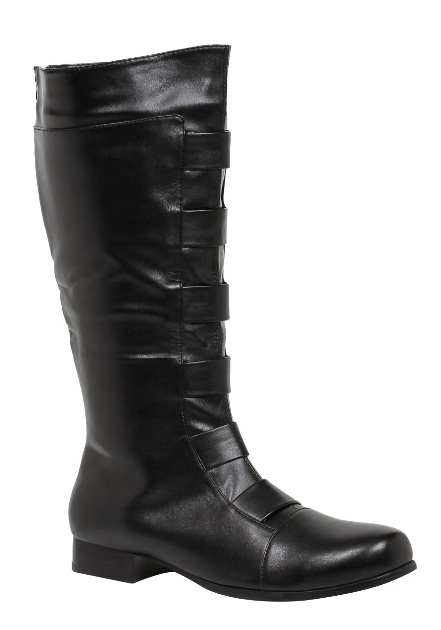 Adult Black Superhero Costume Boots