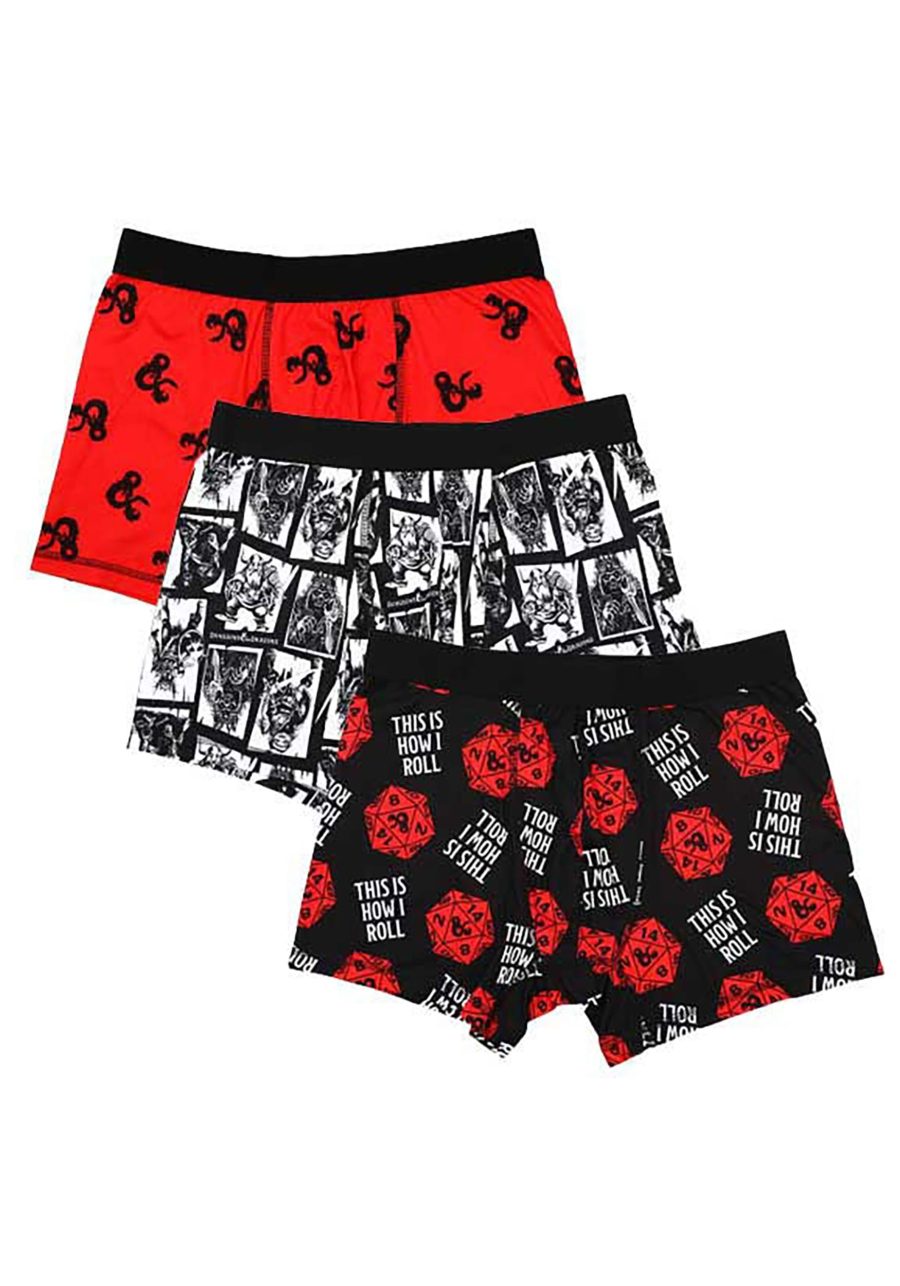 Adult Dungeons & Dragons 3 Pack Boxer Briefs